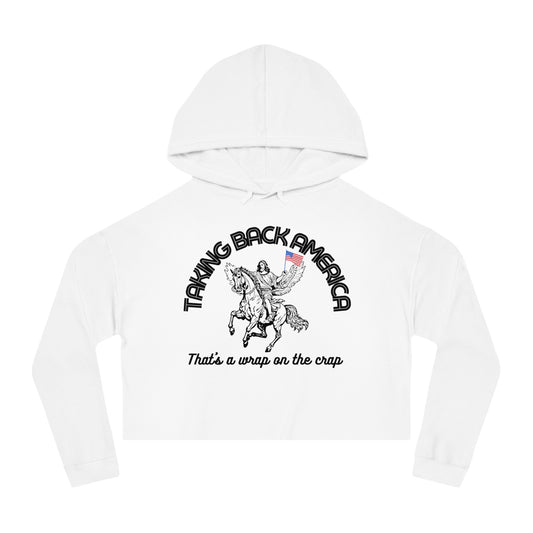 TAKING BACK AMERICA CROP HOODIE
