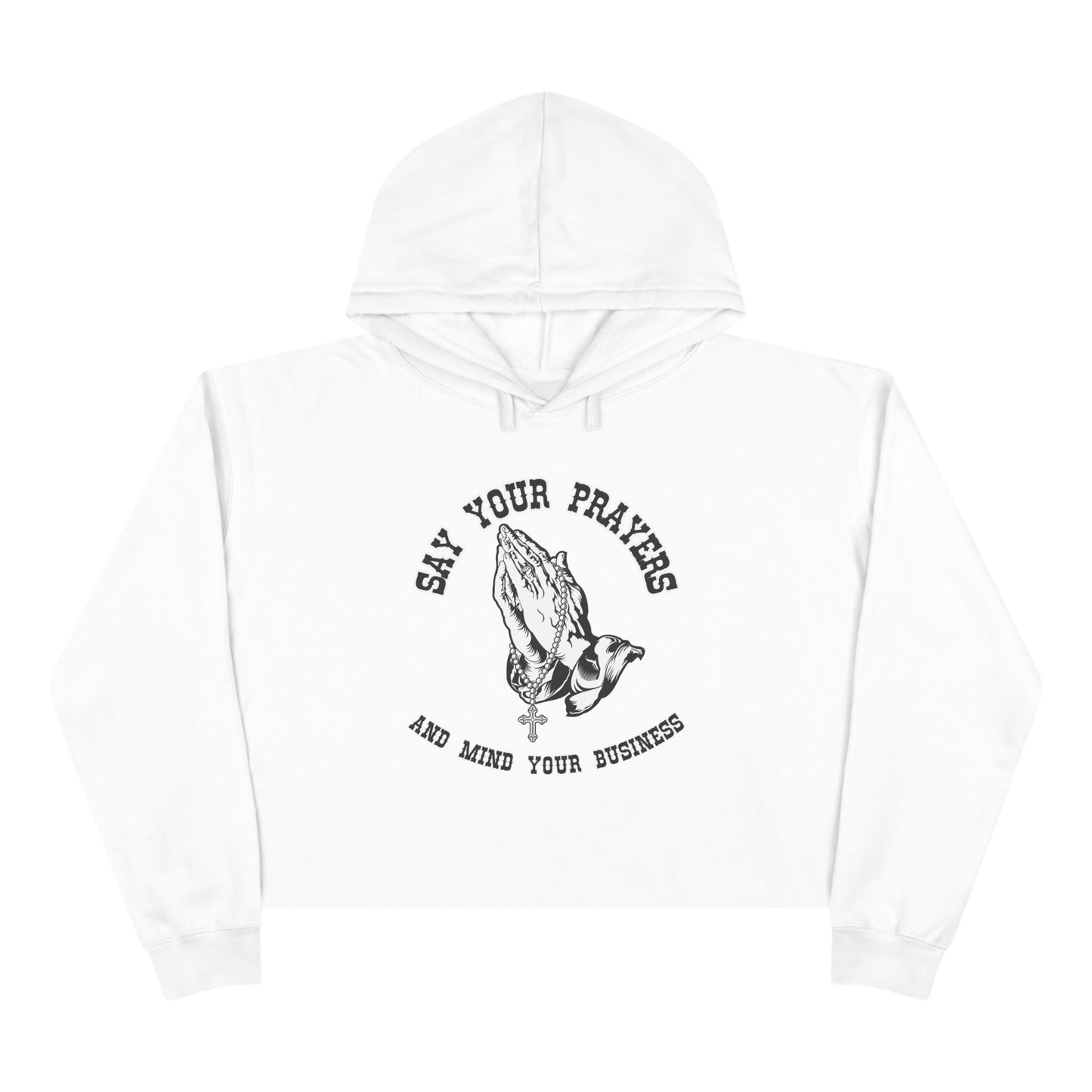 MIND YOUR BUSINESS CROP HOODIE