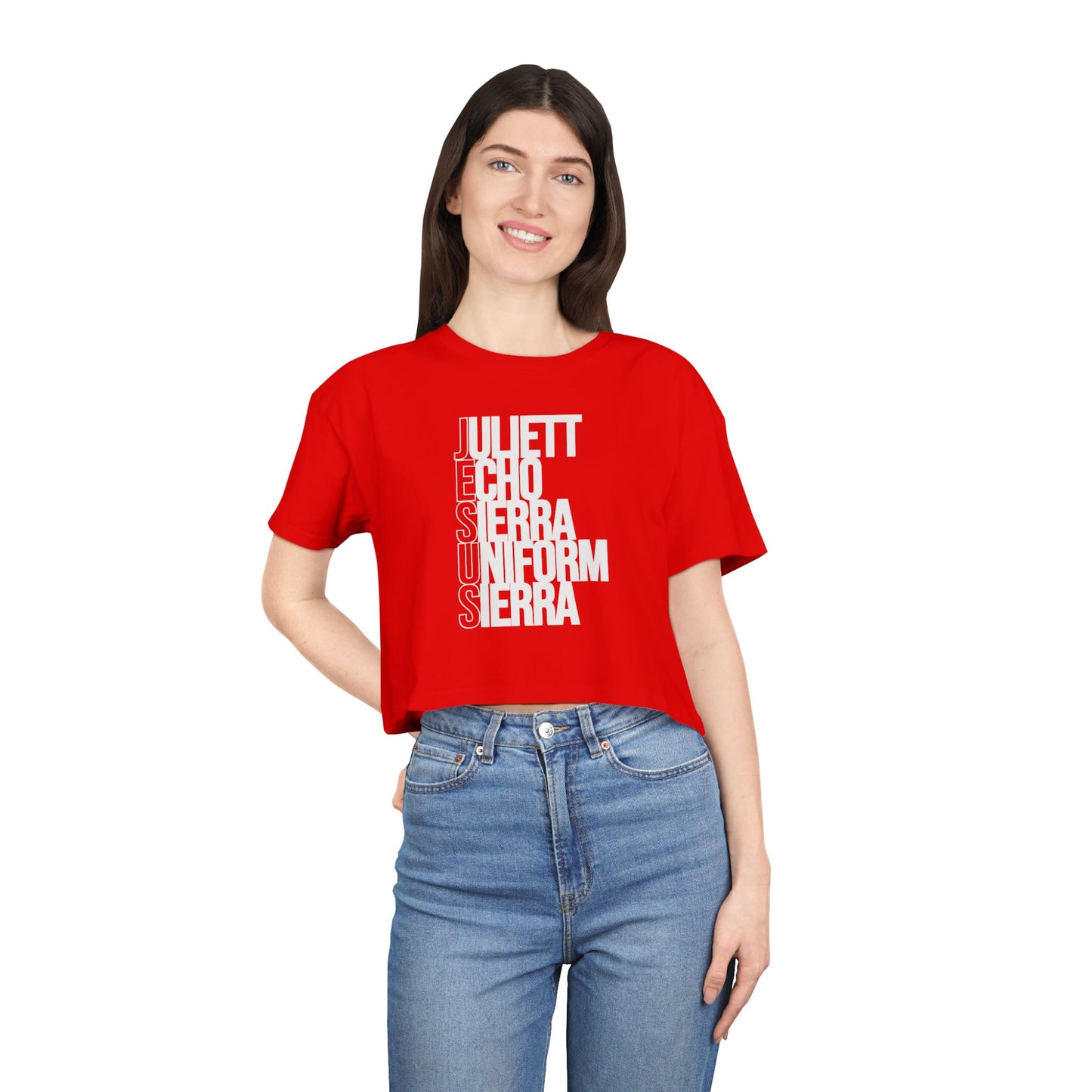 J E S U S CROP TEE