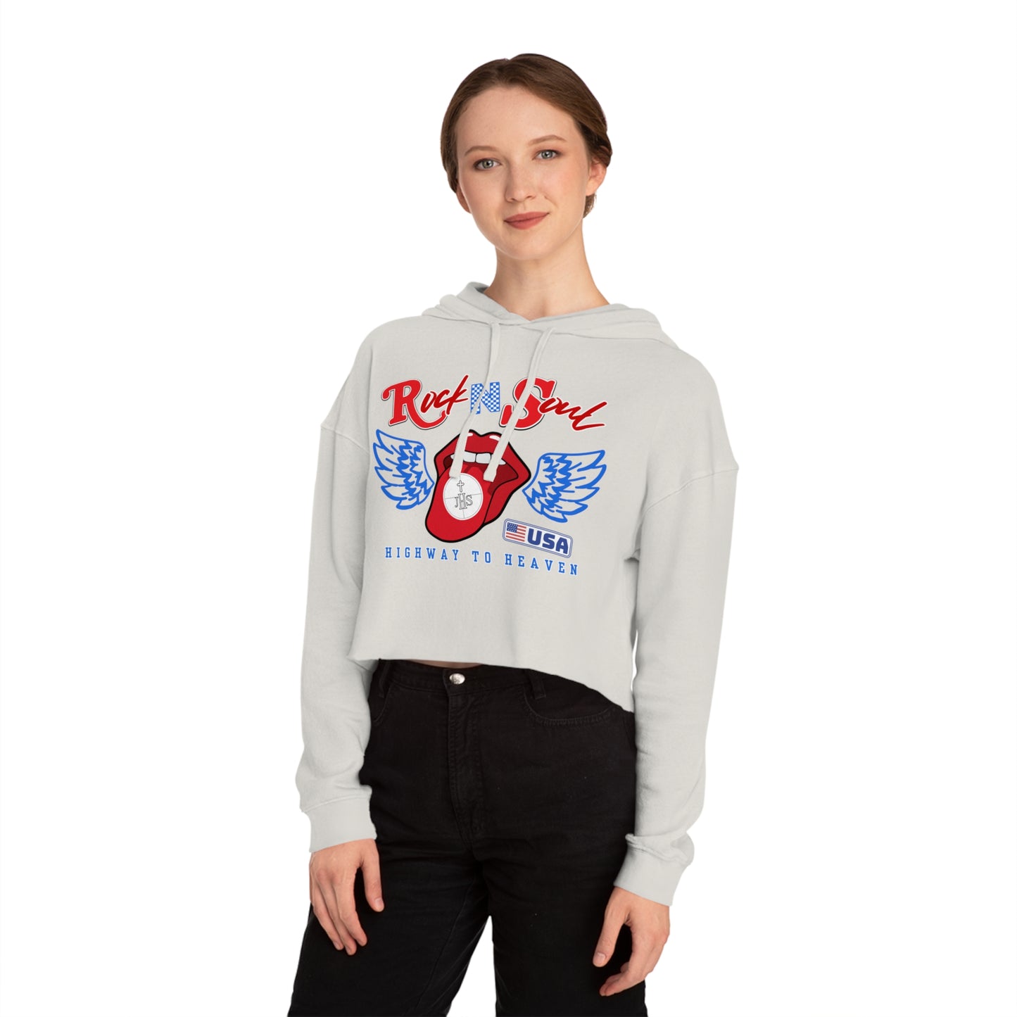 ROCK & SOUL CROP HOODIE