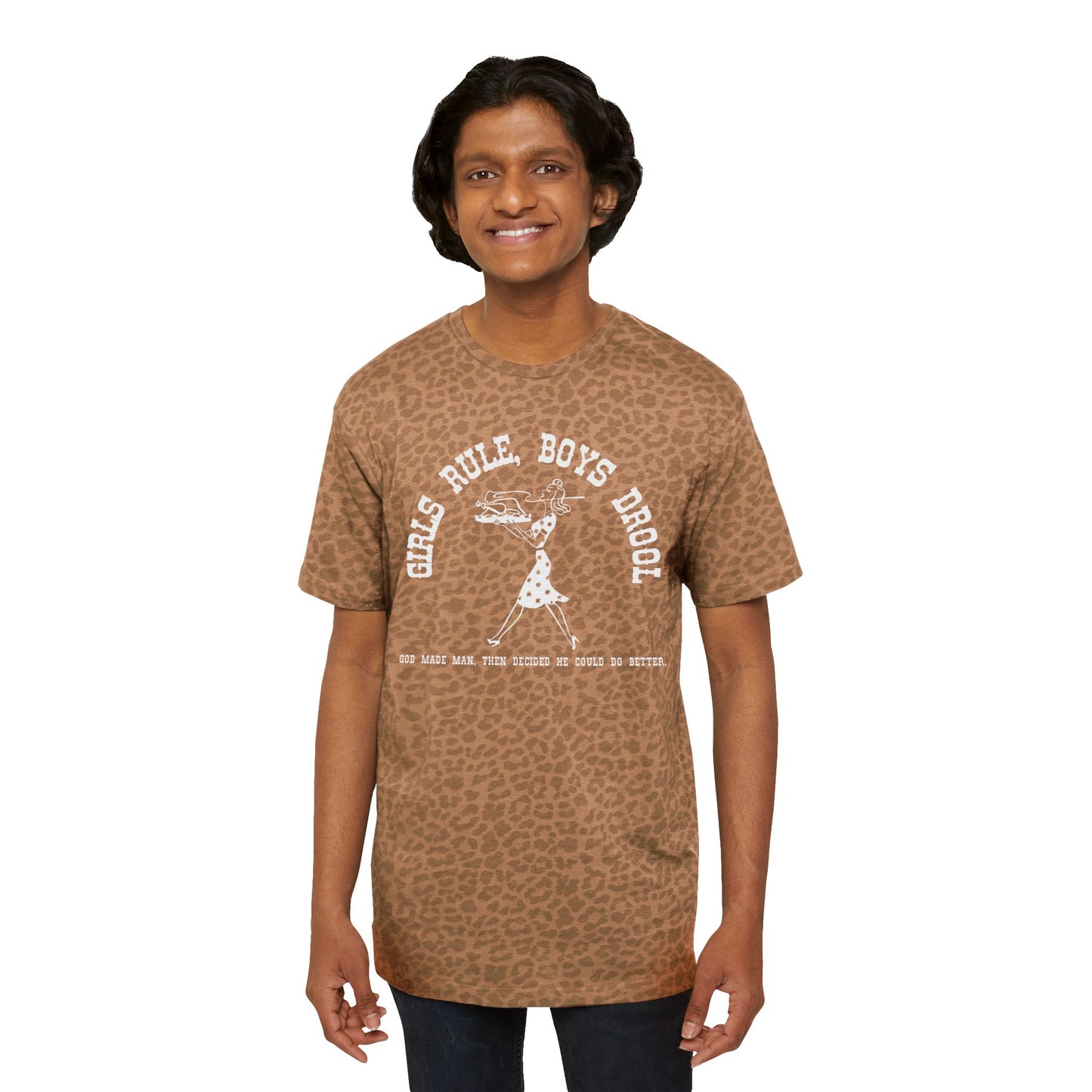GIRLS RULE BOYS DROOL PATTERN TEE