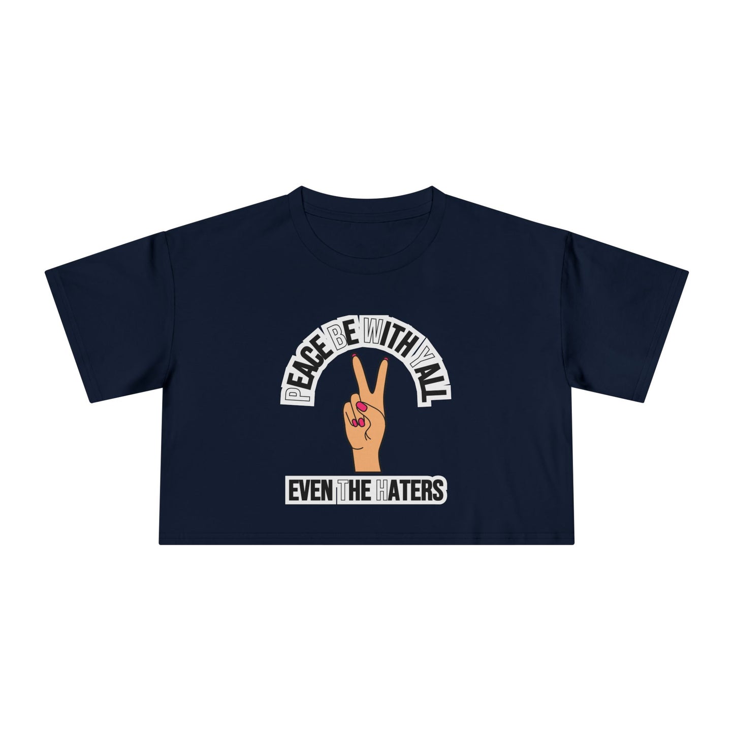 PEACE BE WITH YALL CROP TEE