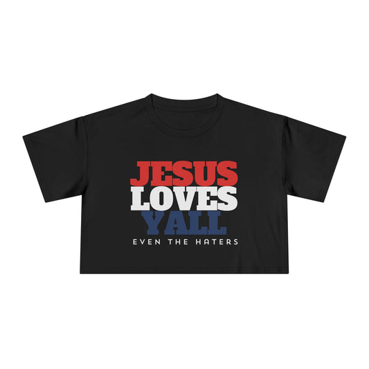 JESUS LOVES YALL CROP TEE