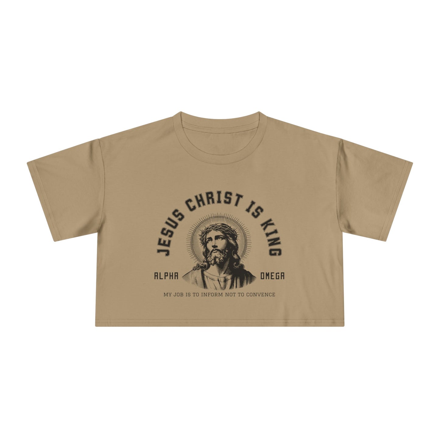 INFORM NOT CONVINCE CROP TEE