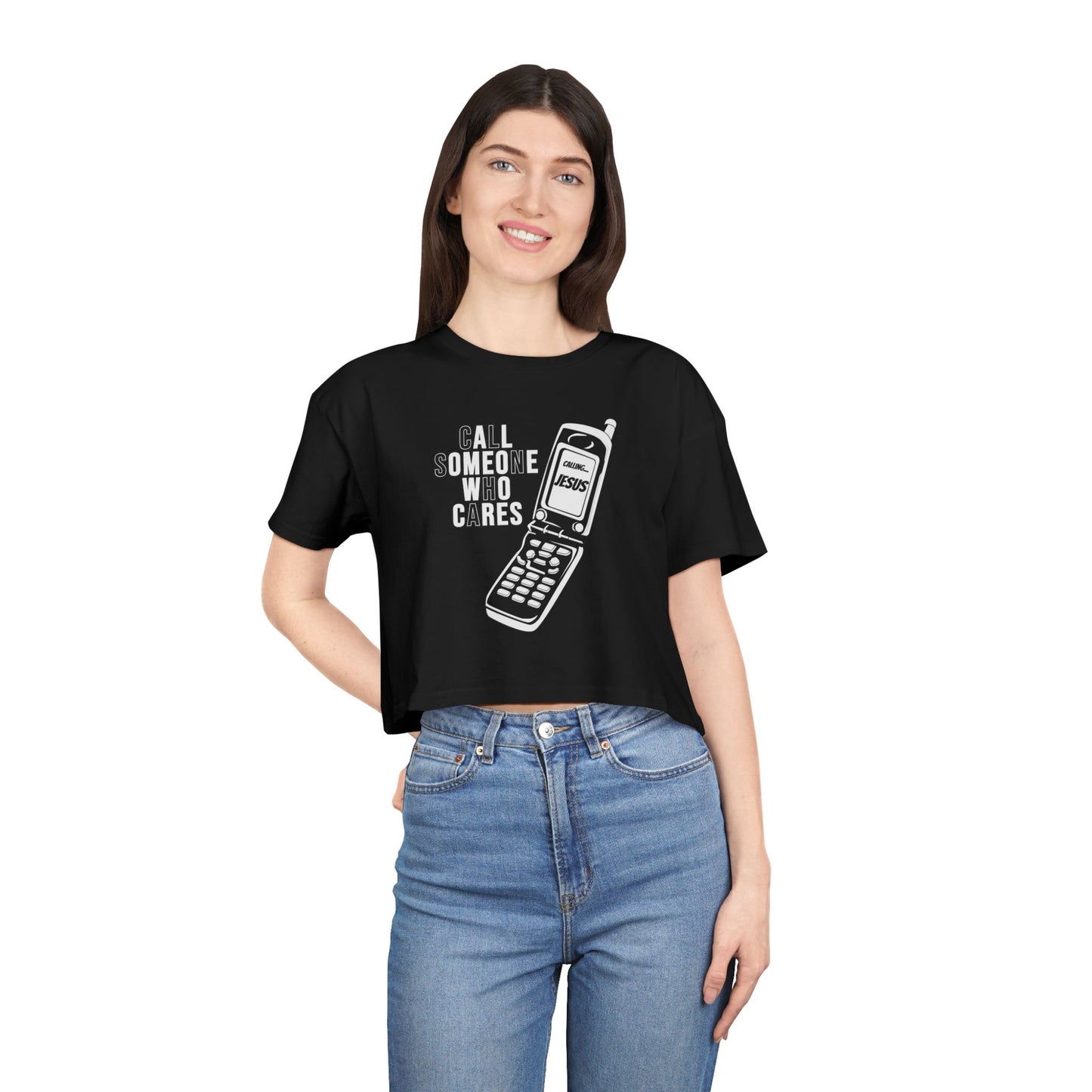 CALLIN JESUS CROP TEE