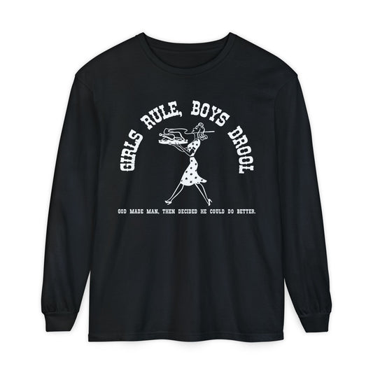 GIRLS RULE LONGSLEEVE TEE