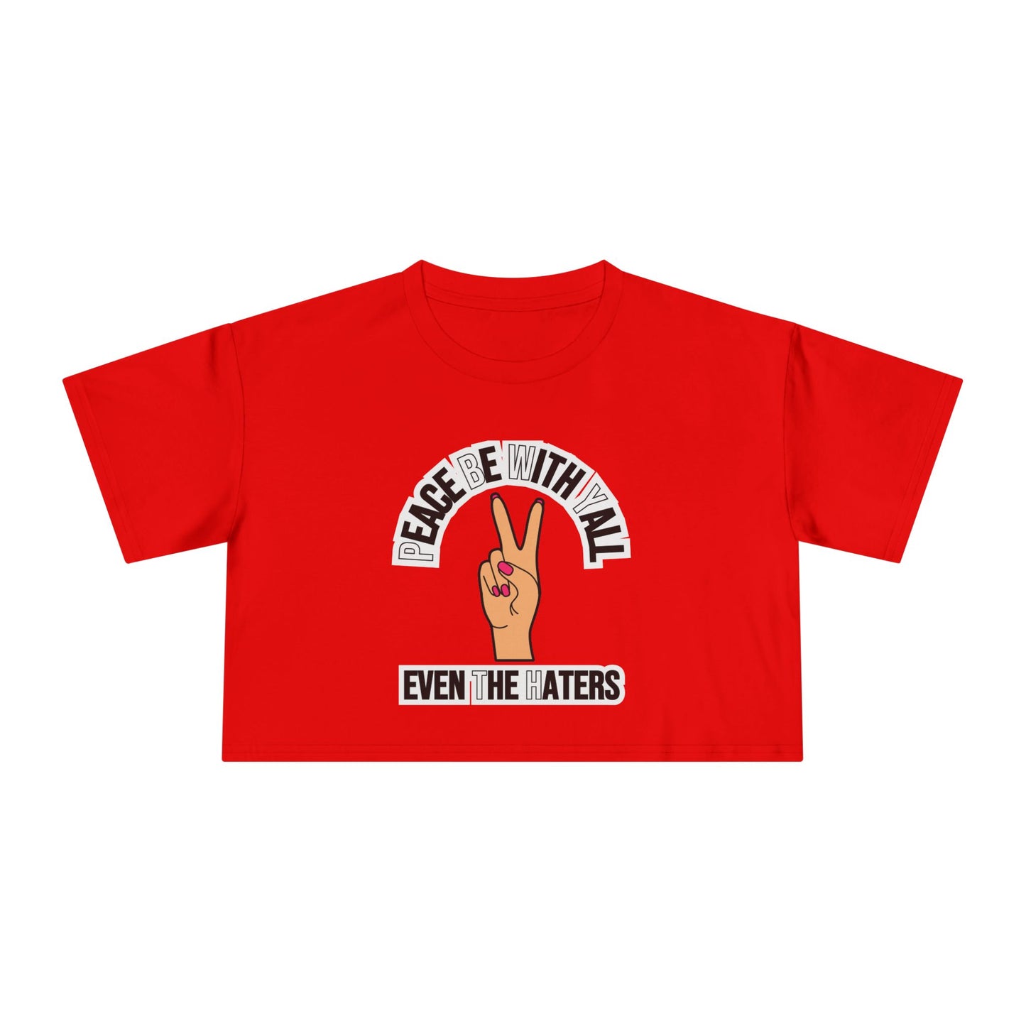 PEACE BE WITH YALL CROP TEE