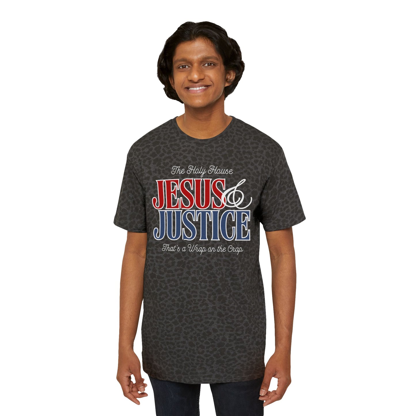 JESUS AND JUSTICE PATTERN TEE
