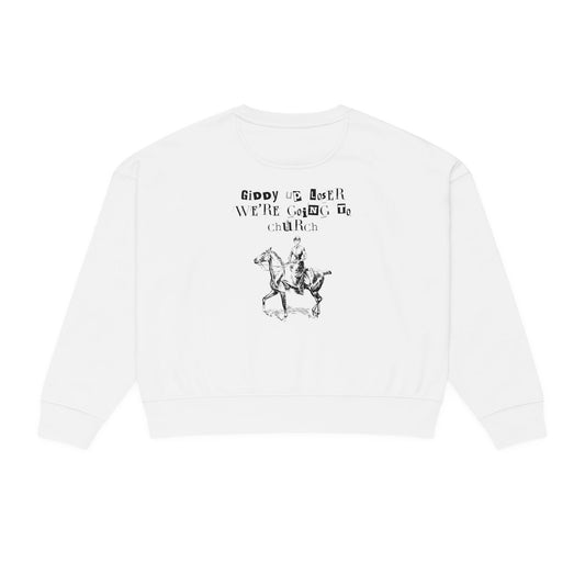 MISERABLY HAPPY X GIDDY UP CREW SWEAT
