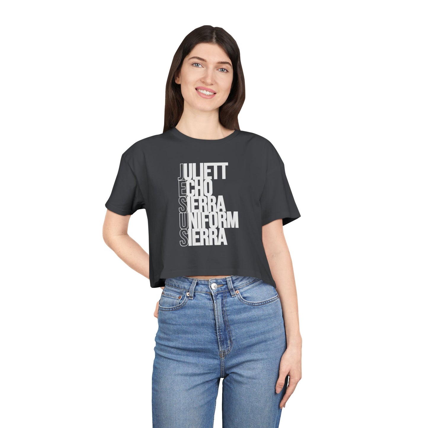 J E S U S CROP TEE