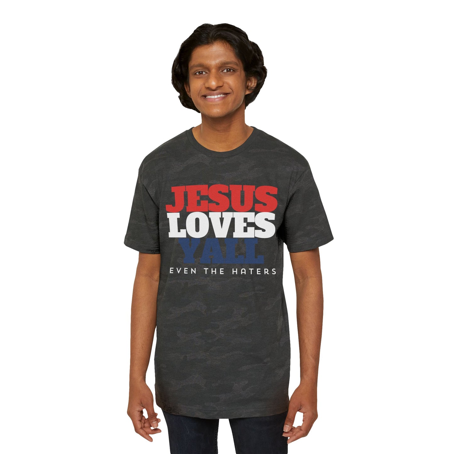 JESUS LOVES YALL PATTERN TEE