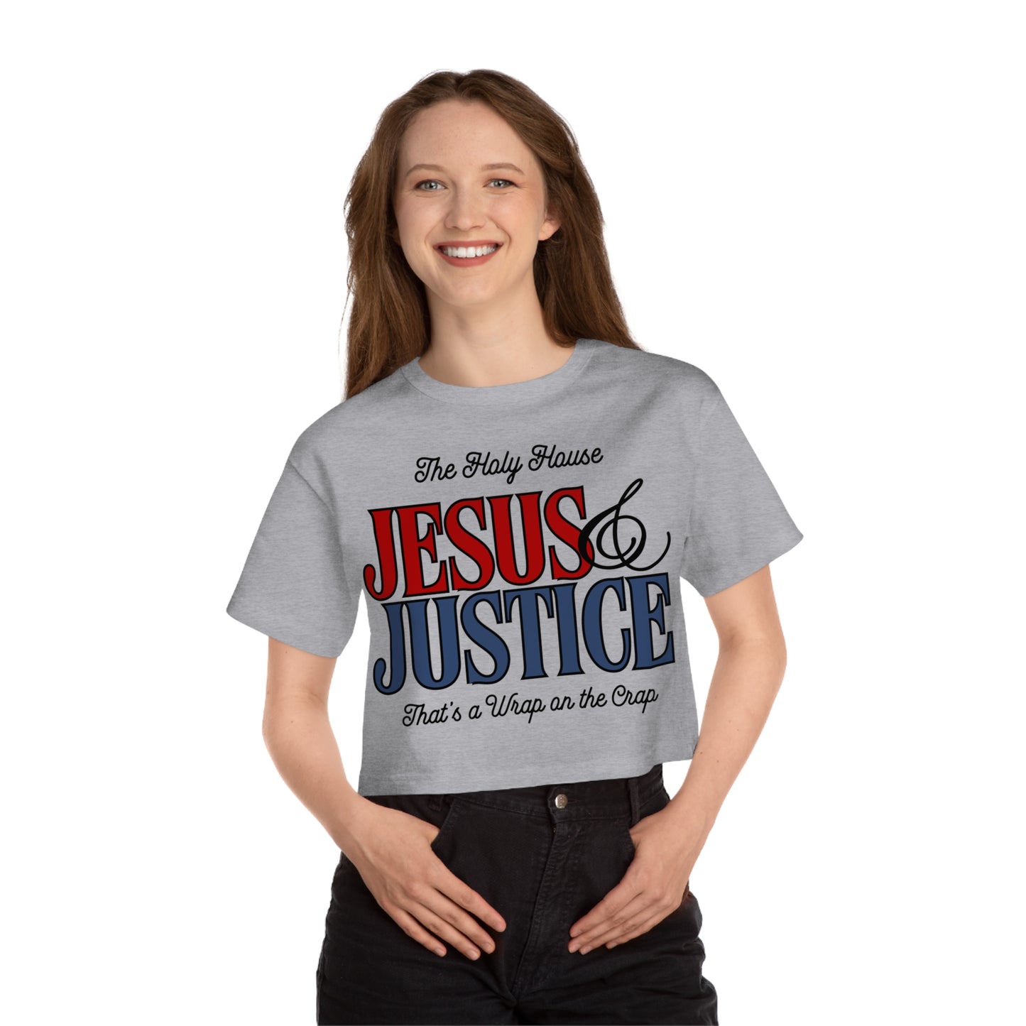 JESUS & JUSTICE CROP TEE