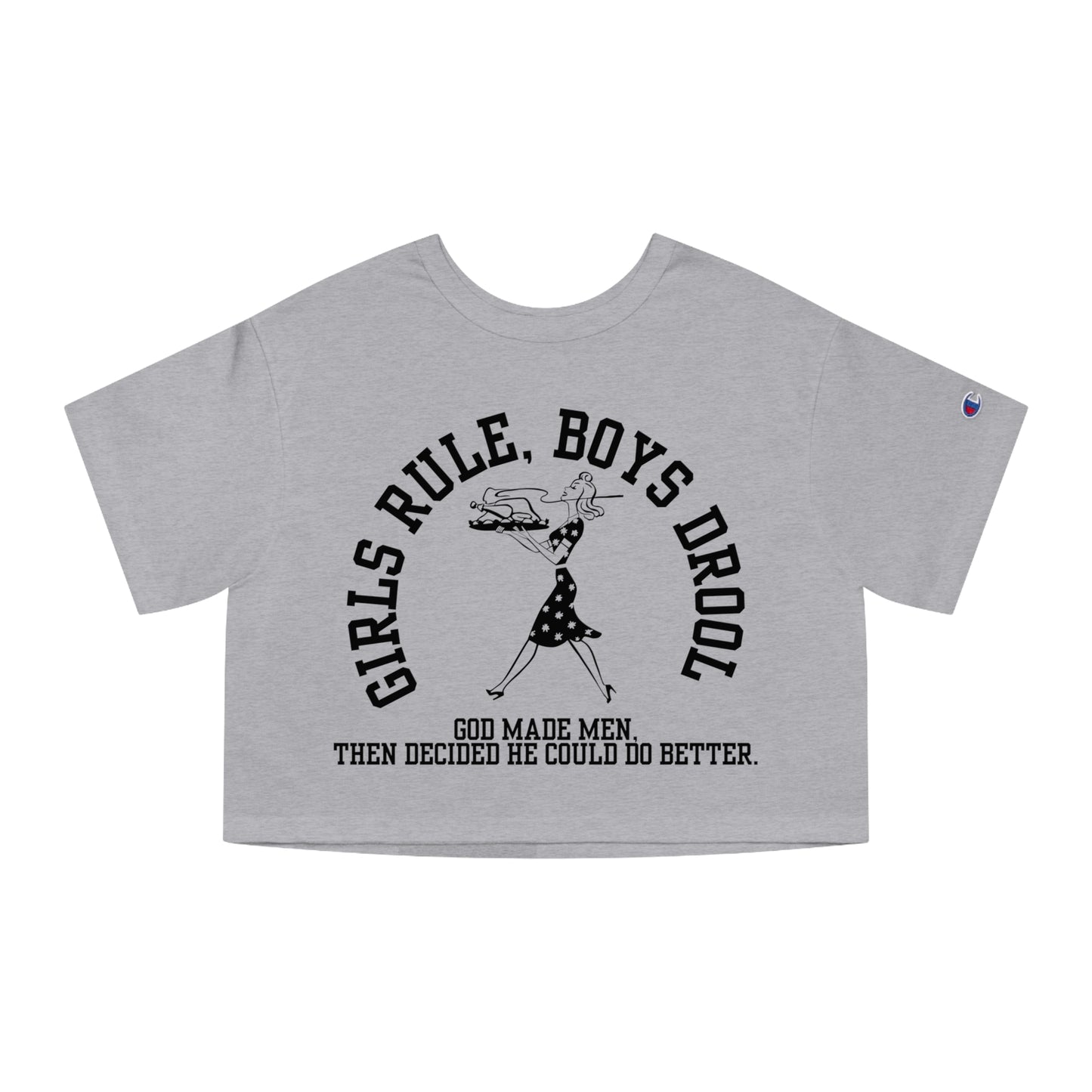 GIRLS RULE BOY DROOL CROP TEE