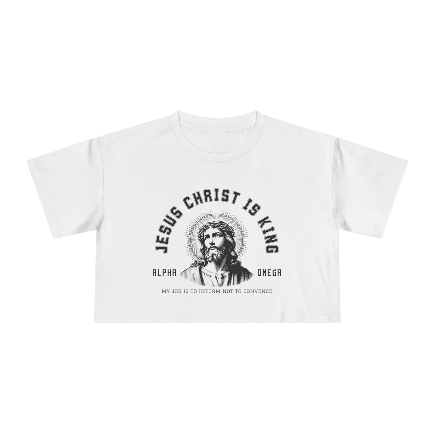 INFORM NOT CONVINCE CROP TEE