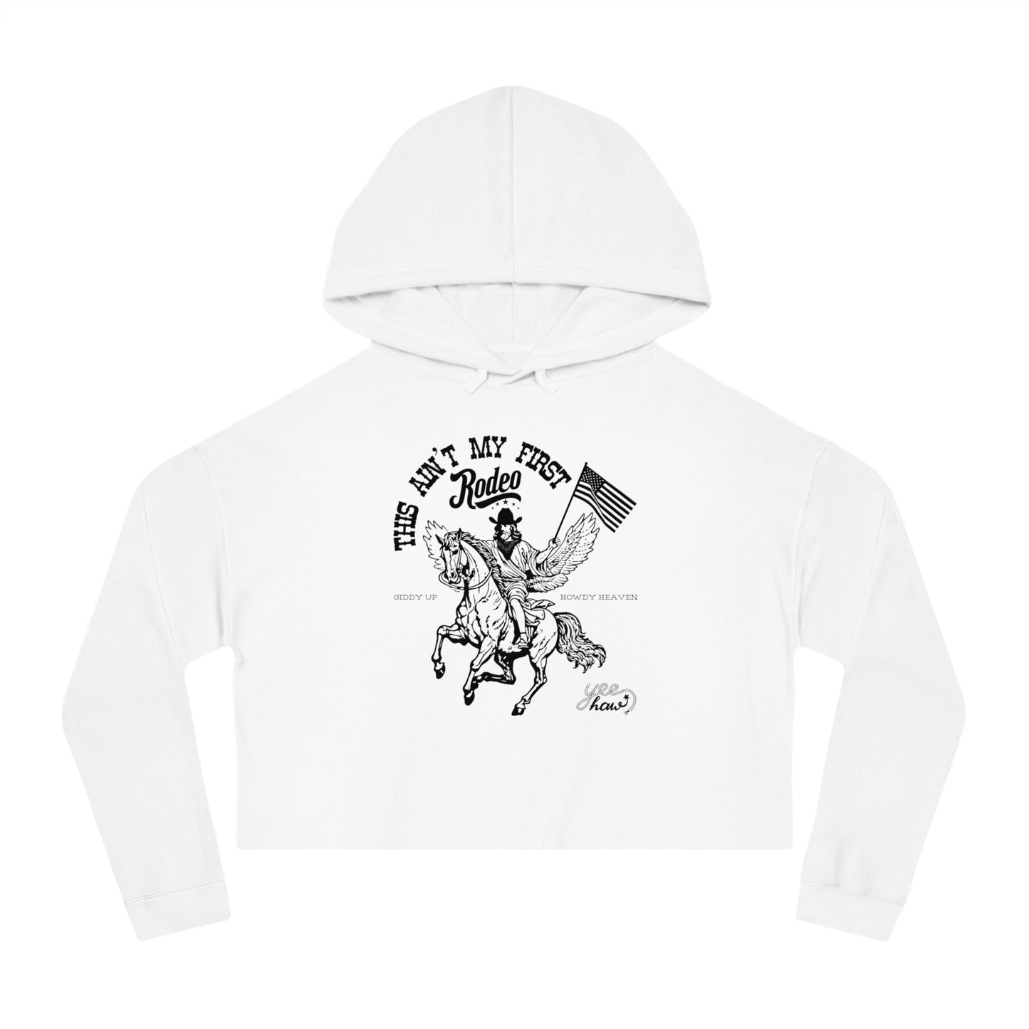 JESUS RODEO CROP HOODIE