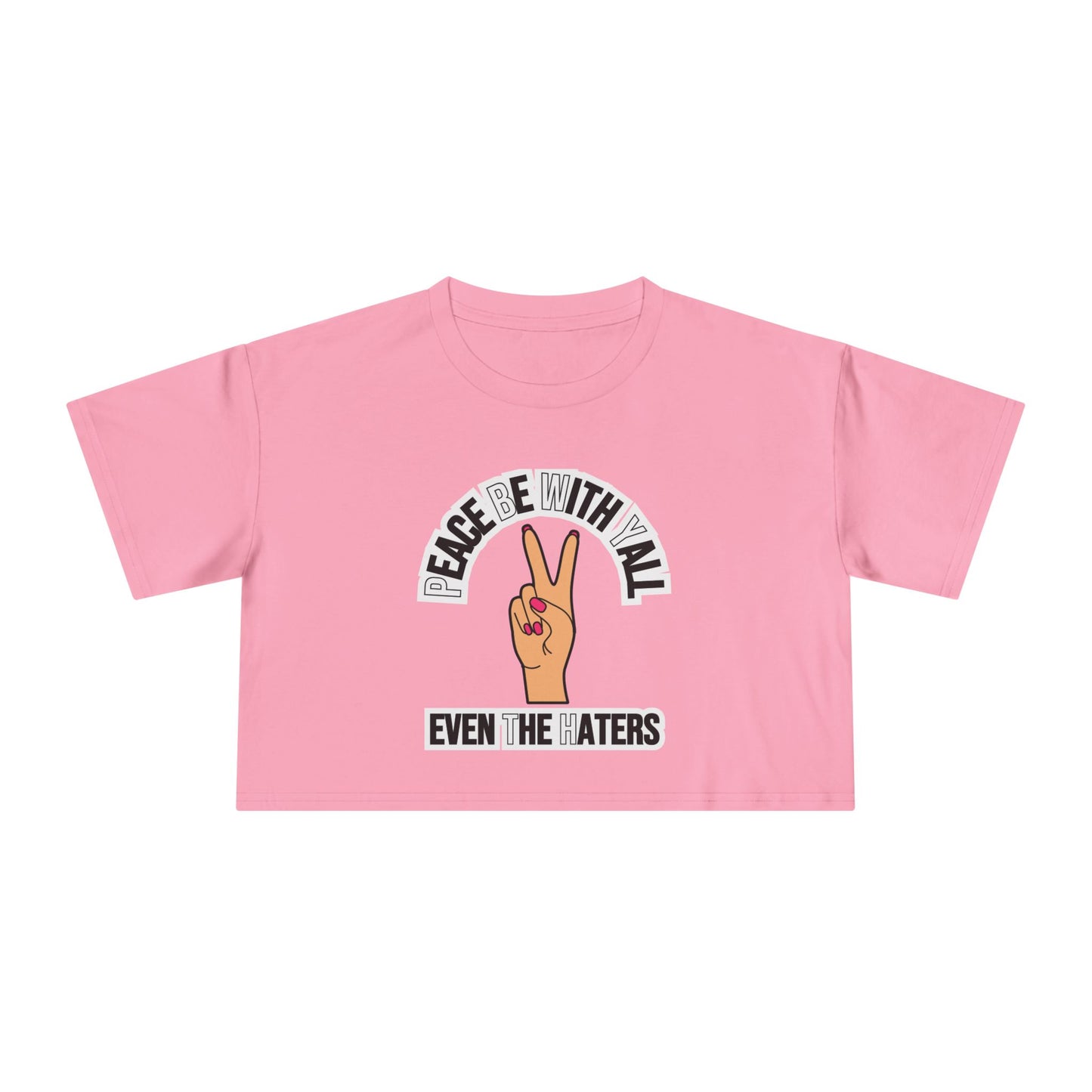 PEACE BE WITH YALL CROP TEE
