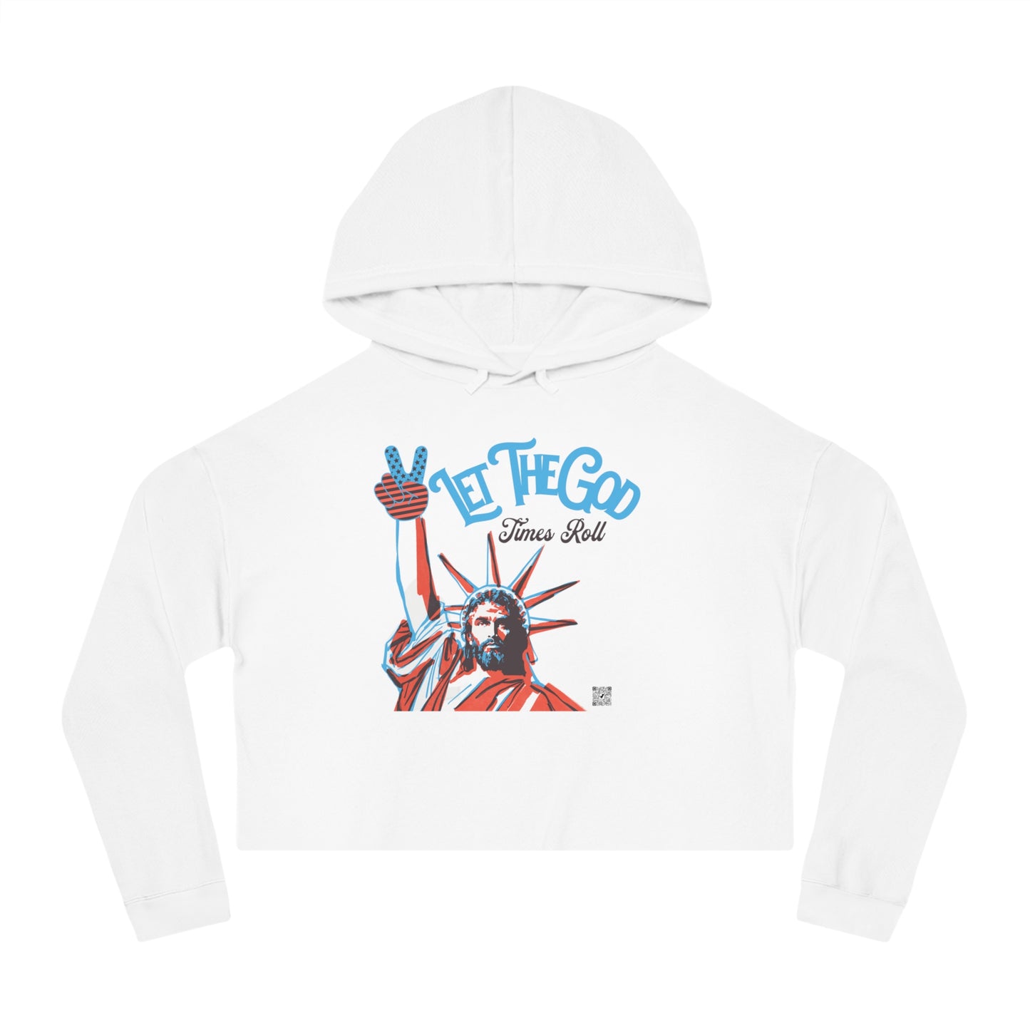 LET THE GOD TIMES ROLL CROP HOODIE