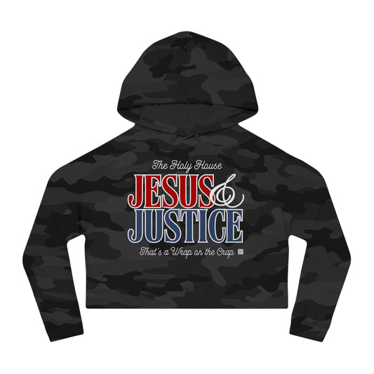 JESUS & JUSTICE CROP HOODIE