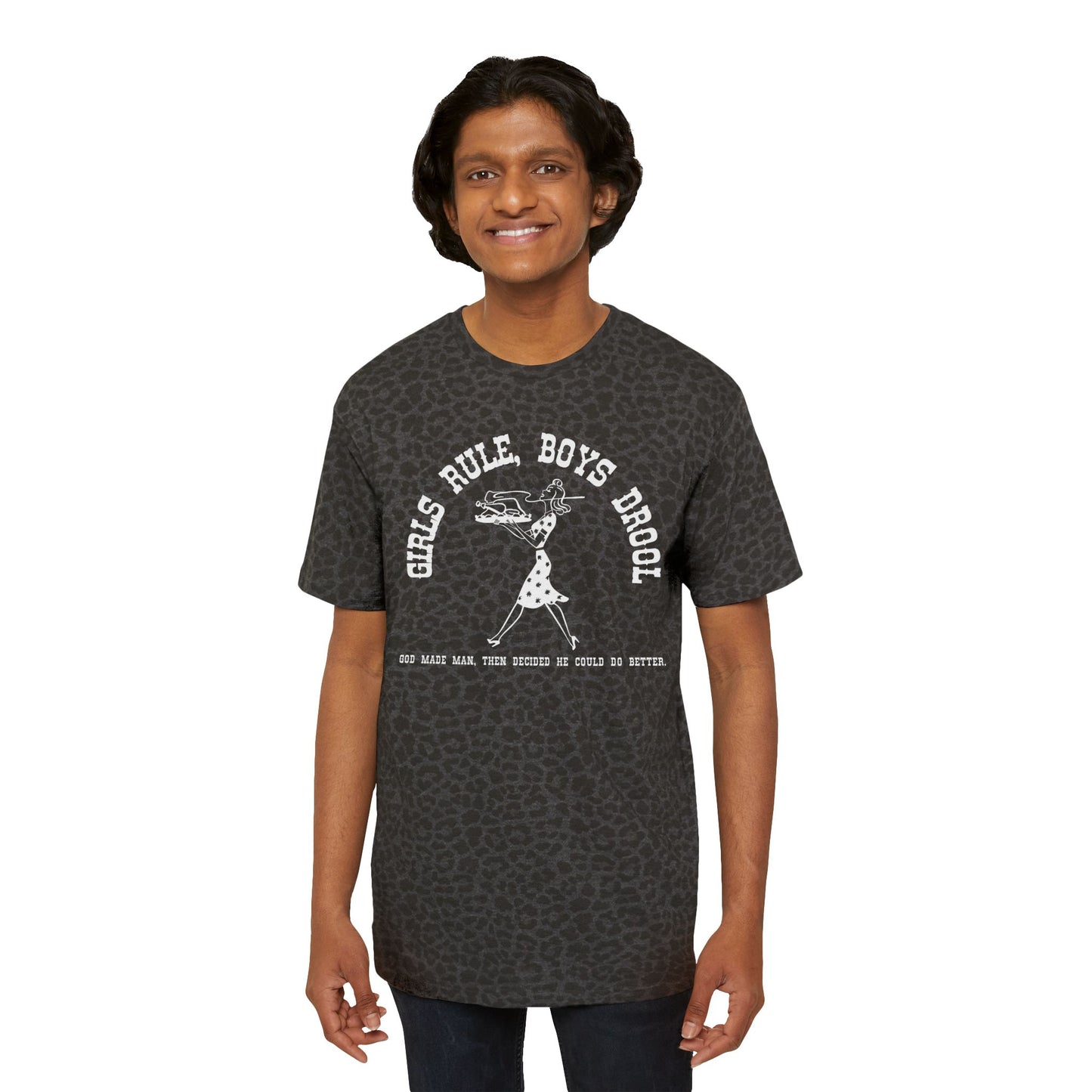 GIRLS RULE BOYS DROOL PATTERN TEE